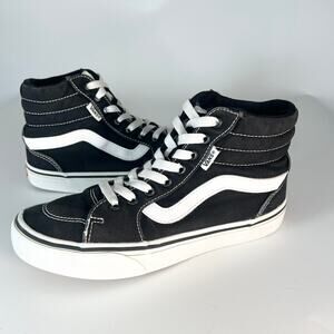 Vans Old Skool Canvas Suede Hi Top Skate Sneakers Shoes Black 507698 Women 7.5